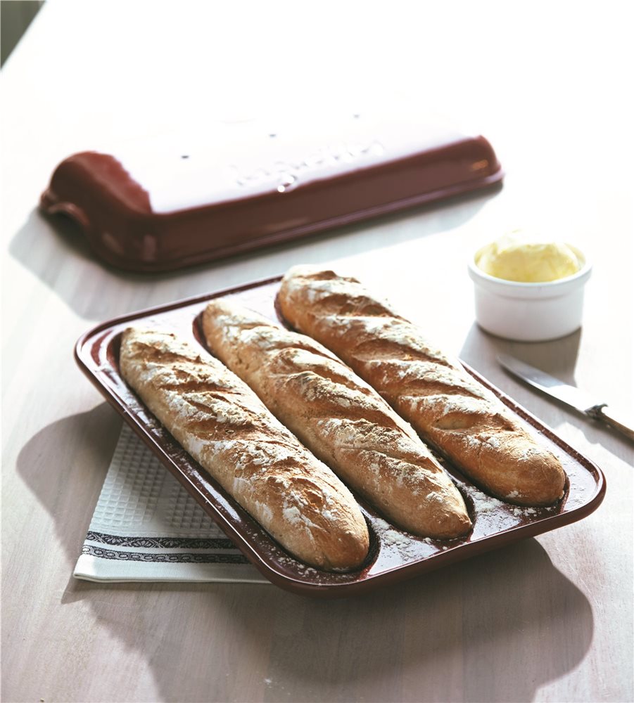 Mini plaque de cuisson pour baguette, moule à pain en silicone, moule à  pain perforé anti-adhésif pour croquant, pain, pain français, pain :  : Maison