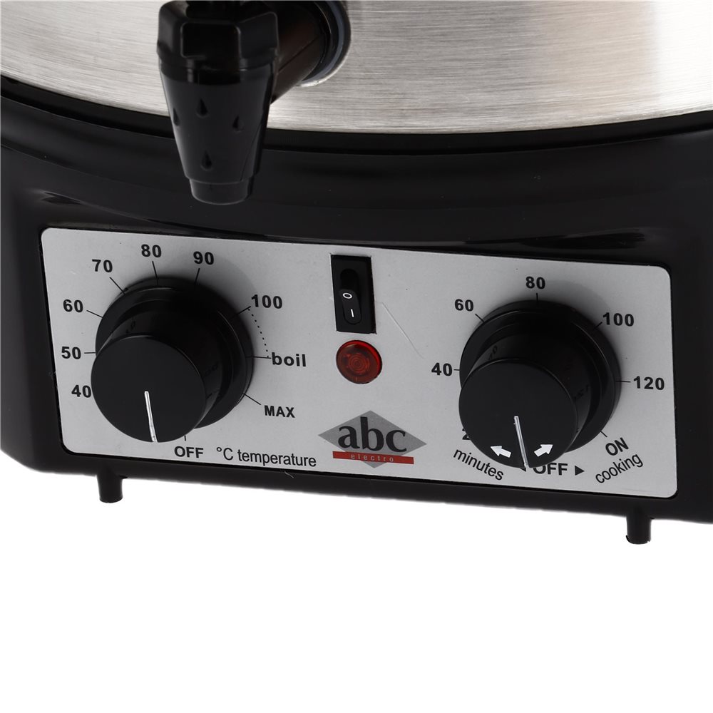 Stérilisateur électrique ABC petit modèle 16 litres inox avec minuterie et  robinet pour bocaux cuisine et boissons chaudes - Tom Press