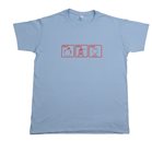 T-shirt Apple Press Cider Tom Press 3XL bleu ciel sérigraphie rouge