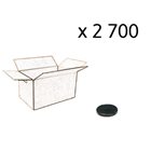 Carton de 2 700 capsules noires Twist-Off de 48 mm TO48