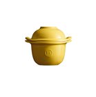 Mini-cocotte et coquetier pour la cuisson de l´oeuf et le service avec accompagnement en céramique jaune Provence Emile Henry