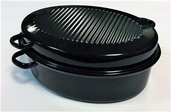 Roaster cocotte ovale moyen modèle 38 cm en acier carbone emaillé