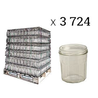 Pots à confitures 12 côtes 324 ml par palette de 3724