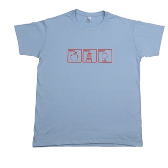 T-shirt Apple Press Cider Tom Press M bleu ciel sérigraphie rouge