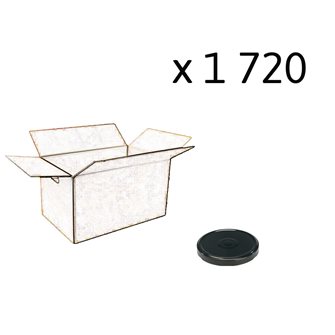 Capsules twist off noires de 58 mm de diamètre par carton de 1800